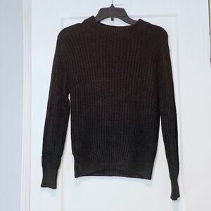 Wilfred Aritzia Black Ribbed Knit Crewneck Sweater XXS